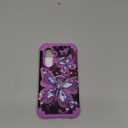 Miqala for Galaxy A36 5G/A56 5G Case,Glow in The Dark Three Layer Heavy Duty Shockproof Full Protection Hard Plastic Bumper+Soft Silicone Protective Case for Samsung Galaxy A36/A56 5G 2025,Purple (Amaranth Deep Purple)