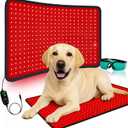 Red Light Therapy Mat for Dog, 31.5" x 11.8" Red Light Therapy Pad, 5-Stage Brightness, 3 Modes, 10-90 min Timer for Stiff Joints & Back Comfort, Flexible Wrap Straps