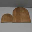 2 Pcs Decorative Wood Cutting Board Wooden Rainbow Decor Boho Kitchen Decor Serving Trays Cutting Chopping Block for Home Kitchen Farmhouse Decoration Wall Shelf Mantel(Brown,Pine)