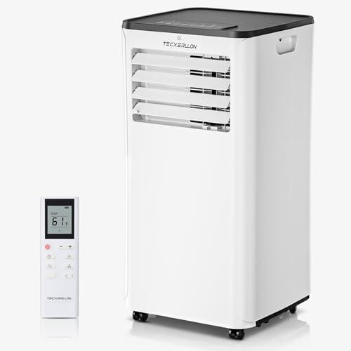 TECXERLLON 10000 BTU Portable Air Conditioners, 4-in-1 Portable Ac with Cooling, Dehumidifier, Fan & Sleep Modes, 2 Speeds, Auto Swing, Cools up to 480 Sq. Ft. for Home, Office, Garage