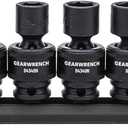 GEARWRENCH 8 Pc. 3/8" Drive 6 Pt. Standard Universal Impact Socket Set, SAE - 84917N