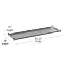 Flash Furniture Woodford Galvanized Under Shelf for Prep and Work Tables - Adjustable Lower Shelf for 24" x 60" Stainless Steel Tables