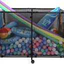 152Gal Pool toy Storage, Metal, breathable mesh design, 360 swivel wheels, for poolside, courtyard, garden, Stores floats, swim rings and other pool accessories, pool float storage (M)
