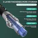 Garden Hose 50FT, Flexible Lightweight Non-Expandable Water Hose with 10 Function Nozzle,No-Kink, Leak-Proof, Burst-Resistant, High-Pressure for Yard, Outdoor