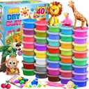 Modeling Clay Kit - 40 Colors Air Dry Clay DIY Molding Clay with Tools, Kids Art Crafts Gift for Boys & Girls Age 3-12 Year Olds