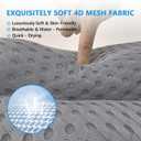REEZEIVI Bath Pillows for Tub,Bath Pillow with 6 Non-Slip Suction Cups,Soft 4D Mesh Fabric,Bathtub Pillows for Tub Neck and Back Support,Extra Thick Luxury Bathtub Pillows,Grey