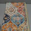 Washable Area Rug Moroccan Trellis Entryway Rug Doormat Stain Resistant Non-Slip Accent Rug Vintage Medallion Distressed Floor Carpet for Front Entrance Kitchen Bathroom, Cream, 2' x 3'