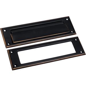 QCAA Solid Brass Mail Slot, with Solid Brass Interior Frame, 10" x 3", Venetian Bronze, 1 Pack, Made in Taiwan