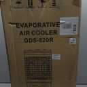 Portable Air Conditioners, 2500 CFM Swamp Cooler with 6.87 Gal Water Tank, 3-Speed Fan, 25 DB Evaporative Air Cooler with 16 FT Remote Control, 120Oscillation, 7.5H Smart Timer, 4 Ice Packs (Gray)