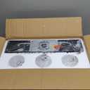 Espird Bathroom Vanity Light,3 Light Matte Black Light Fixture with Thickened Seeded Glass Shade, 24 inch Modern Wall Sconce,Vanity Light Over Mirror for Bathroom