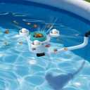 Above Ground Pool Skimmer,No Installation Required, no Adjustable Bracket Required,Comes with 10 Filter Socks, Tri-Float Spin Pool Skimmer,This is the Latest Upgrade.