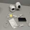 2K Cameras for Home Security-2.4G WiFi Outdoor Camera Wireless Solar/Battery Powered with solar panel, 360 Viewing, AI Human Detection, Color Night Vision, with SD Storage, Works with Alexa(2 Pack)