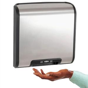 Bobrick B-7128 115V QuietDry, TrimDry ADA Surface-Mounted Automatic Heated Hand Dryer, 115 V