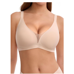 LUCKMEEY Bras for Women No Underwire Deep V Wireless Bra Push Up Seamless Bras Full Coverage Bralettes Everyday Bras Size M