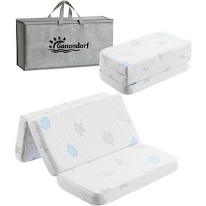 Ganondorf 38"X26" Trifold Pack and Play Mattress Pack N Play Mattress Dual-Sided Memory Foam Baby Mattress Pad