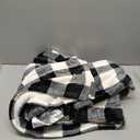 Homemate Electric Blanket Heated Throw - 50x60 Ultra Soft Cozy Flannel Heating Blanket with 10 Fast Heat Levels 8 Hours Auto Off Over-Heated Protection ETL Certification Keep Warm in Home Office (Black-white)