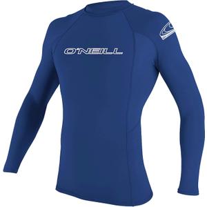 O'Neill Men's Basic Skins UPF 50+ Long Sleeve Rash Guard (Medium, Pacific)