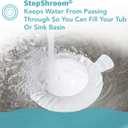StopShroom The Ultimate Universal Drain Stopper Plug for Bathtub, Bathroom, and Kitchen Sink Drains (White)