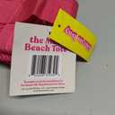 Mesh Beach Bag, Large Capacity Beach Tote, Multi Pockets, Sandproof, Pink - Pack of 2