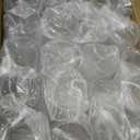 Lueumxc 40 Pack Plastic Ribbed Wine Glasses, 14Oz Origami Disposable Wine Glasses Unbreakable Clear Plastic Cocktail Glasses Recyclable Shatterproof Reusable Wine Cups (14oz 40pack), 3.5*3.1inches