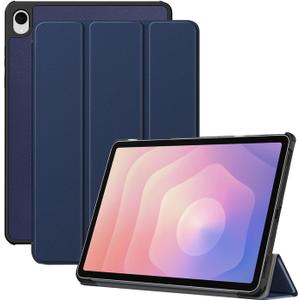 Case for Samsung Galaxy Tab S11 Tablet,KONXISA Case Cover with Trifold Stand Protective,Tablet Shell with Premium PU Leather and Magnetic Adsorption, Scratch Resistant & Shockproof Cover, Blue