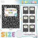 Fuutreo 72 Pcs Composition Notebook Classroom Decorations Classroom Bulletin Board Decor Bulletin Boards Cutouts Composition Cover Paper Whiteboard Decor