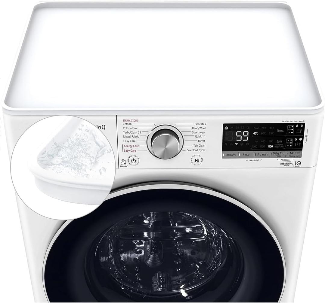 27 x 27" Silicone Washer and Dryer Covers for the Top, dryer Top Protector Mat, Washer and Dryer Top Protector, Mat for Top of Washer and Dryer for Laundry Kitchen Home (1PC White)