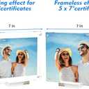 5x7 Acrylic Picture Frame with Magnetic, Clear Diploma Degree Frame with Base, Lucite Transparent Photo Frame for Tabletop Display with Exquisite Package