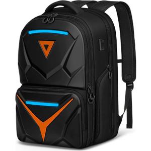 MATEIN Hard Shell Gaming Backpack for Men, Waterproof Extra Large Laptop Backpack with EVA Front Shield, 18 inch TSA Approved Gaming Laptop Bag with Controller Pockets & Cooling Pad Compartment