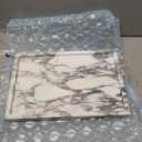 Real Luxurious Natural Marble Vanity Tray Genuine Marble Storage Tray for Home Decor Stone Tray for Bathroom/Kitchen/Vanity/Dresser Non-Resin/(arabescato), Size: 12" x 8" x 0.7"
