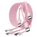 USB Type C Cable Pink, (3.3/6.6/10FT)