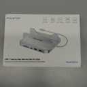 PULWTOP Mac mini M4 Dock with 4TB M.2 SSD Enclosure, 8-in-1 Aluminum Vertical USB-C Hub for Mac mini M4 Pro Hub Stand with USB-A/C 3.2 10Gbps, 2xUSB-A 2.0, 3.5mm Audio, SD/TF (SSD NOT Included)