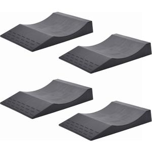 Maxsa 37353 Park Right Tire Saver Ramps for Flat Spot Flat Tire Prevention and Vehicle Storage for Vehicles up to 10 Tons, Black, Set of 4