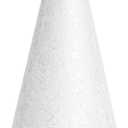 Bright Creations Foam Cones for Crafts - 2 x 4 in, White, 24 Pack - Cone Shapes for DIY Gnome Projects & Floral Foam Arrangements