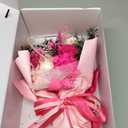 Preserved Flowers Bouquet, Forever Flowers for Delivery, Mothers Day Long-Lasting Real Roses Bouquet, Anniversary Birthday Flowers Gifts for Mom Grandma Women Wife Her (Hot Pink)