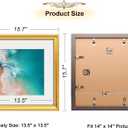 Vintage 14x14 Picture Frame, Antique Gold Photo Frames with Plexiglass Front,Ornate Square 14x14 Frame Display 10x10 with Mat or 14 x 14 Picture Frame Without, Wall Décor,1 Pack,Gold