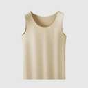 Women Sleeveless Thermal Tank Top for Cold Weather Fleece Lined Underwear Top Warm Camisole Base Layer Vest (Blue, L)