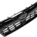 HECASA Front Upper Grille Assy Compatible with 2018-2020 Subaru Crosstrek SU1200174 91123FL170 91123FL121 Radiator Bumper Grill ABS plastic Black Glossy Painted