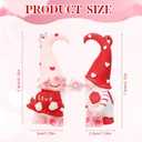 2pcs Valentines Gnomes Magnetic Keychain Matching Couple Gifts Valentines Gnome Gifts for Him and Her