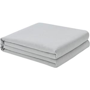 FreshCulture Queen Flat Sheet - Hotel Quality - Brushed Microfiber - Ultra Soft & Breathable - Wrinkle-Free - Easy Care - Single (Queen, Light Grey)