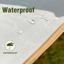 Waterproof Camping Tarp Hammock Rain Fly -14.7×14.7ft with 2 Poles, Mutifunctional Tent UV Protection & Waterproof & Lightweight Tarp, for Camping, Outdoor, Traveling, Hiking (Octagon, Khaki), Octagon 4.5x4.5m