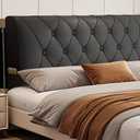 VKZ Headboard Pillow Queen, 61" x 24" Reading Pillows and Bed Pillow for Sitting Up, Upholstered Bolster Body Pillow with Removable Head Board Cover for Bed Dorm Sofa Floor Back Support, Black