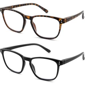 High Power Magnification Reading Glasses Women Men Strong Powered PC Readers, Magnification Strength: 8.0 x