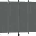 GOJOOASIS Room Divider 4 Panel Folding Privacy Screen, Portable Small Room Dividers Partition 88" Wall Dividers for Room Separation Upgrated Seamless Accordion Room Divider (Grey, Type A)