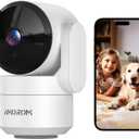AMOROM Indoor Security Camera 360 with Pan/Tilt, Pet Dog Baby Monitor, 1080P HD Night Vision, Motion Detection, 2-Way Talk, Alexa & Google Home Compatible (2.4GHz WiFi)