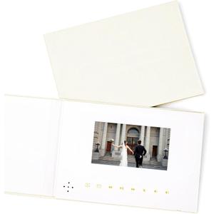 Luxury Linen Bound Video Book | Blank Cover | Customizable Video & Message | 5 IPS Display, Rechargeable Battery, 3-Hour Video Playback | Ideal for Personalized Gifts