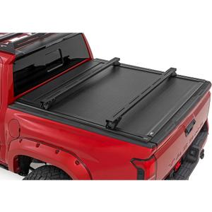 Rough Country Adjustable T-Slot Crossbars for Pickup Truck Beds – Fits 50"–59" Tracks, 3.25" Tall Cargo Rails, Universal T-Slot Mounting for Racks & Accessories