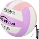 Senston Volleyball Official Size 5 - Waterproof Indoor/Outdoor Soft Volleyball for Kids Youth Adults,Beach Play, Game,Gym,Training (purple pink)