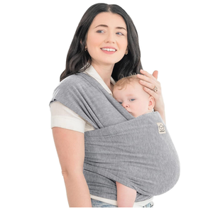 KeaBabies Baby Wrap Carrier  All in 1 Original Baby Carrier Newborn to Toddler Sling, Easy to Wear, Hands Free Bonding, Lightweight, Breathable Infant Wraps (Light Heather)