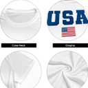 Womens Oversized Summer T Shirts Fashion Floral Graphic Tees Short Sleeve Beach Vacation Trendy Clothes 2025 (Large, Classic Usa Flag)